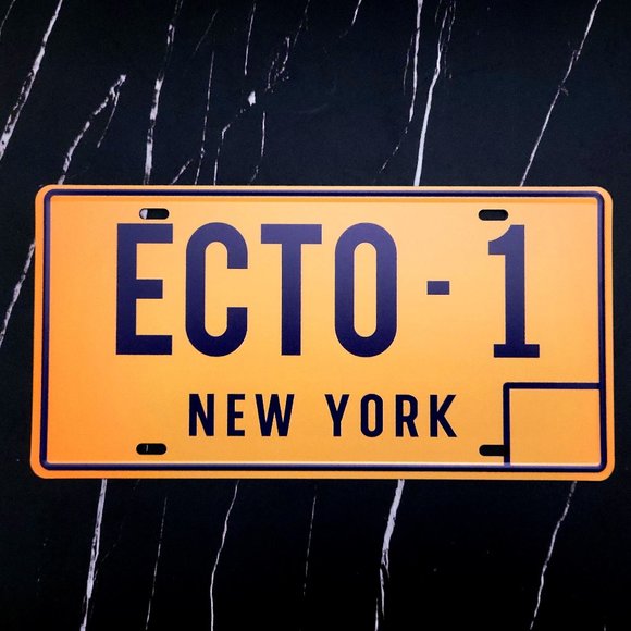Ghostbusters Other - ECTO-1 Ghostbusters Replica New York License Plate Memorabilia Metal Tin Sign